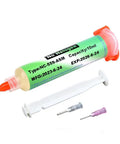 No Clean Solder Flux Paste Lead Free Rosin Flux Tacky Soldering Liquid For Electronics Repairs Ideal For BGA And SMD Work USB Port Fixes Quick Tin Flow Transparent Residue 10 Ml tube with push rod and needles