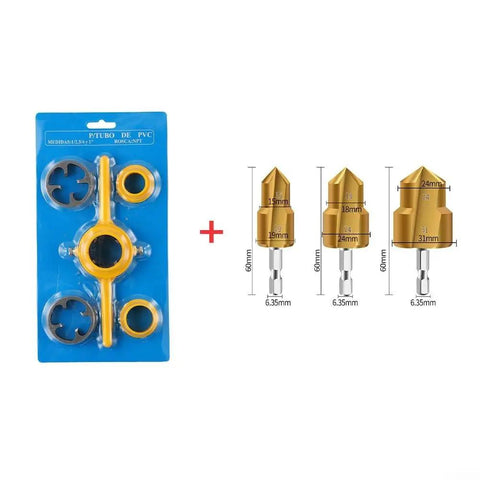 Top Rated PPR Pipe Thread Repair Kit With Step Drill Bits For Quick Water Line Fixes And NPT Standard Threading Tools 20 25 32 Mm Set, 3 bits
