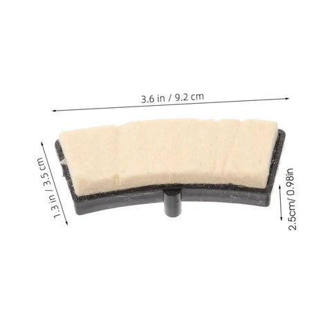 Quiet Indoor Cycle Brake Pads Replacement Set for Exercise Bike showing dimensions and felt material