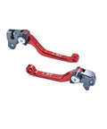 Red CNC Aluminum Brake And Clutch Lever Pivot Handle For CRF125F 2014 Through 2026 Dirt Bike Lightweight 6061 Alloy High Precision Fit