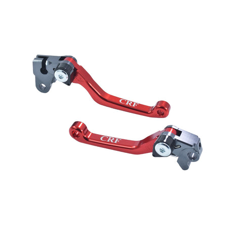 Red CNC Aluminum Brake And Clutch Lever Pivot Handle For CRF125F 2014 Through 2026 Dirt Bike Lightweight 6061 Alloy High Precision Fit