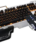 Slick Gaming Keyboard And Mouse Combo With Vivid Backlight And Snappy Mechanical Feel Plug And Play Usb Wired Pair For Home Or Work Setup Featuring Flexible Floating Keys on desk.