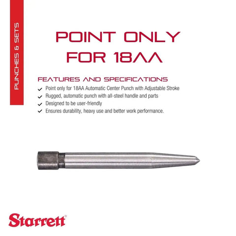 Replacement tip for Automatic Center Punch With Adjustable Stroke Tip Only For Carpenters And Home Improvement Projects.