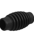 Espresso Steam Wand Heat Insulation Sleeve Anti Burn Rubber Wrap for coffee machines, ribbed black design, side view