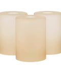 Amber Glass Cylinder Pendant Shades Set Of 3 For Vanity Lights And Chandeliers, 6 Inch By 4 Inch, Modern Upgrade