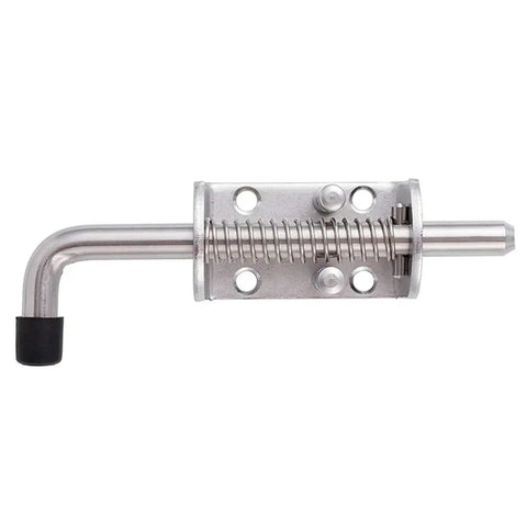 Two Pack Heavy Duty 304 Stainless Steel Spring Latch Lock 6.5 Inch Exterior Door Cabinet Trailer Gate Hardware Rust Free Design Built Tough Construction No Sweat Assembly with spring mechanism view.