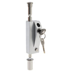 Keyed Sliding Patio Door Lock With Spring Loaded Latch And Two Keys For Enhanced Home Security On Sliding Glass Doors Patio Gates And Fences Suitable For Double Doors In Silver Finish
