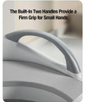 Close-up of No Fuss Potty Training Toilet Seat For Toddlers, showing sturdy handles for easy grip.