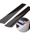 Silicone Kitchen Gap Covers For Stove And Counter Anti Slip Non Tacky Gap Fillers That Seal Spills Between Counter Stovetop Oven And Washer Spillproof 21 Inches Set Of 2 Matte Black