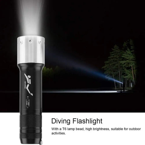 Beefy Underwater Dive Light Torch With 100m Waterproof Rating Aluminum Alloy Body 6000 Lumen T6 LED Three Modes Beam