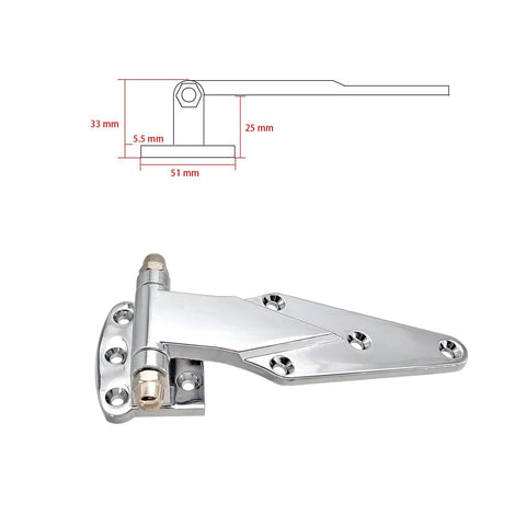 Rugged 6 Inch Freezer Door Hinges With 180 Degree Adjustable Steamer Oven Hinge for cold storage and kitchen equipment