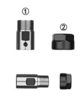 Extended Spindle Motor Shaft Extension Rod For Drill And ER Chucks B10 B12 B16 JT6 various angles showcasing precision machining components.