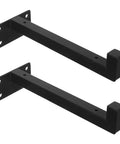 Heavy Duty L Shaped Shelf Bracket Set In Stainless Steel Black Triangle Brackets With Screws Included No Fuss Space Saving Shelf Supports