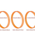 Heavy Duty Double V Drive Belt Replacement For 218mm 238mm And 255mm Girth Sizes With Amazing Tensile Strength And Cold Weather Resistance For Smooth Power Delivery Without Any Slip Issues. orange drive belts in 218mm, 238mm, and 255mm girth sizes