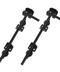 12 Inch Heavy Duty Carbon Steel Ground Drop Gate Latch With Rust Resistant Black Finish For Secure Double Yard Fence Doors crafted for fence security.