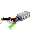 Straight Fire Power Upgrade 350W Brushless Motor Controller With Hall Sensor, aluminum casing and colored wires for electric bike hub driver.