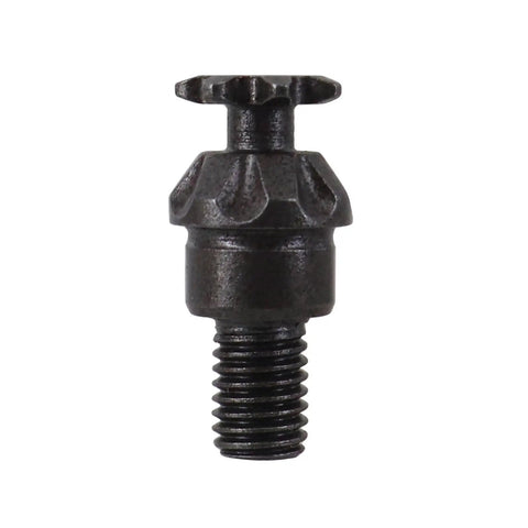 Close-up of 25H 7T Front Sprocket And 68T Rear Sprocket Chain Kit black metal component for 49cc mini pocket bike.