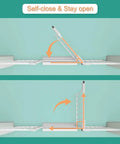 Wide Or Narrow Baby Gate Walk Through Pressure Mounted With Extensions For Openings 25.59 To 84.64 Inches Kid Safe Easy Install Gate
