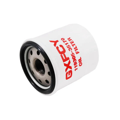 Close-up of oil filter from Air Fuel Oil Filter Kit For Yanmar SA221 SA324 SA424 Tractors Ready To Run Replacement, part 119305-35170