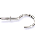 Heavy Duty Bulk Pack Of One Hundred Rock Solid Steel Eye Screw Ceiling Hooks For Indoor Outdoor Wall Hanging Art Decor And Keys Top Notch Build No Sweat Install - Close-up of steel eye screw hook, 21mm size.