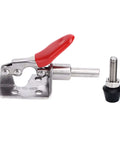 One Hand Quick Release Toggle Clamp in stainless steel with 99.2 lb clamping force and push pull design for woodworking.