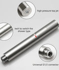 Brushed Nickel Dual Modes Brass Shower Wand High Pressure 7 Inch Handheld Shower Head Sprayer With 59 Inch Hose And Bracket No Fuss 2 In 1 Function