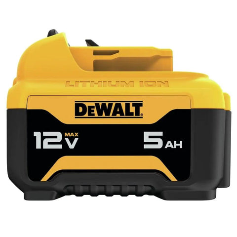 Side view of 12V Max 5.0Ah Lithium Ion Battery With Fuel Gauge LED, Extended Runtime For All 12V Max Tools And Chargers.