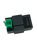 5 Pin AC CDI Ignition Module for GY6 Engines 49cc to 125cc with plug and play convenience, showing front view with green connector