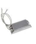 RXLG 50W aluminum-cased resistor, 70Ω, with two ring-terminal leads and ribbed heatsink