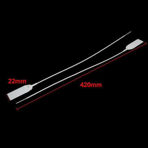 Real Deal White Cable Ties With Integrated Label Markers 2 Pack 420Mm Nylon Zip Straps showing 420mm length and 22mm label area.
