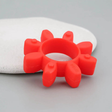 GR24 Jaw Coupling Spider Insert Kit, 2 Pack, 55 Mm OD Hub And 27 Mm ID Pocket, Red Polyurethane Elastomer For Torque Transmission And Shock Damping, Compatible With KTR Rotex 24 close-up