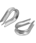 60 Pcs M3 Stainless Steel Wire Rope Clips Clamps Thimbles And Aluminum Crimping Loops Set For One Eighth Inch Cable Home Garage DIY Corrosion Resistant