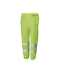 Straight Up The Ultimate High Visibility Reflective Safety Pants For Men And Women Featuring Cool Airflow Mesh For Sweltering Construction Grinds And Traffic Work All Day No Sweat Ease in bright yellow with reflective stripes.