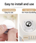 Self Adhesive Caster Wheels 0.8 Inch Low Profile 360 Degree Swivel installation showing adhesive application and screws