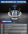 Hub Bearing Assembly Front And Rear 5 Lug With ABS For GM Vehicles 2010 To 2017 Equinox Terrain Malibu Impala Lacrosse Regal CTS
