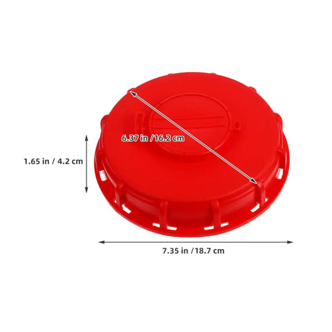 Fresh Durable Red Ibc Tank Lids For Tanks, heavy duty ABS plastic lid with breathable vent design, dimensions 7.35 in.