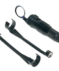 ET510 Borescope With 17mm Gooseneck Camera, High Resolution Internal View, Mirror Image Preview, Adjustable LED Work Light, IP67, accessories shown
