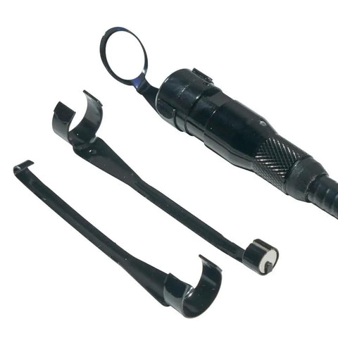 ET510 Borescope With 17mm Gooseneck Camera, High Resolution Internal View, Mirror Image Preview, Adjustable LED Work Light, IP67, accessories shown