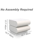 Dimensions of modern leather upholstered nightstand with roomy desktop space, no assembly required, ideal for bedroom setup.