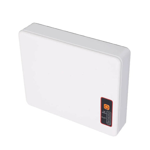 High Capacity 20800mAh Mini UPS keeps your home router and modem locked online during outages, compact white design.
