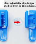 Home Brew Bucket Clip Siphon Tube Hose Flow Control Clamps For Beer And Wine Making, 1 Pair, blue plastic clamps