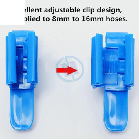 Home Brew Bucket Clip Siphon Tube Hose Flow Control Clamps For Beer And Wine Making, 1 Pair, blue plastic clamps
