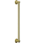 ADA Compliant 24 Inch Decorative Grab Bar in Polished Brass Premium Slide Bar for Bathrooms and Showers Easy Grip Timeless Brass Finish