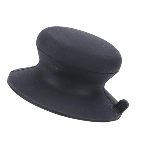 Universal Pot Lid Knob With Heat Resistant Silicone Suction Cup Easy Grip Lid Handle in black, side view