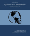 Cover of 2023 Hyaluronic Acid Raw Materials Global Market Report With City Level Segmentation, showing globe and city icons.