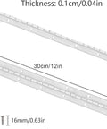 Illustration of 30cm and 12in sizes of 24 Inch Stainless Steel Continuous Hinge Two Pieces Heavy Duty Piano Hinges With Holes For Boats Cabinets