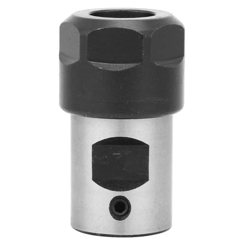 Collet Chuck Holder Kit For CNC Milling Lathe Set with ER16A Straight Shank Adapter, hardened steel construction, close-up view