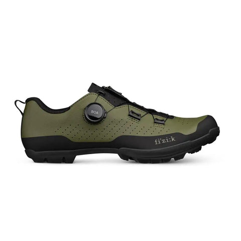 Side view of Terra Atlas All Terrain Gravel And MTB Boa Shoes For Off Road Pedaling Built For Downcountry Laps All Mountain Adventures And Backcountry Slashing Army Green Size 12.5