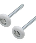 Two Pack 1.8 Inch White Nylon Garage Door Roller With Silent Ball Bearings For No Squeak Quiet Smooth Operation