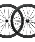 Carbon Disc Wheelset 50C Tubeless With Carbon Spokes Thru Axle Center Lock 12x100 Front 12x142 Rear Fits Shimano 8-12 Speed Black